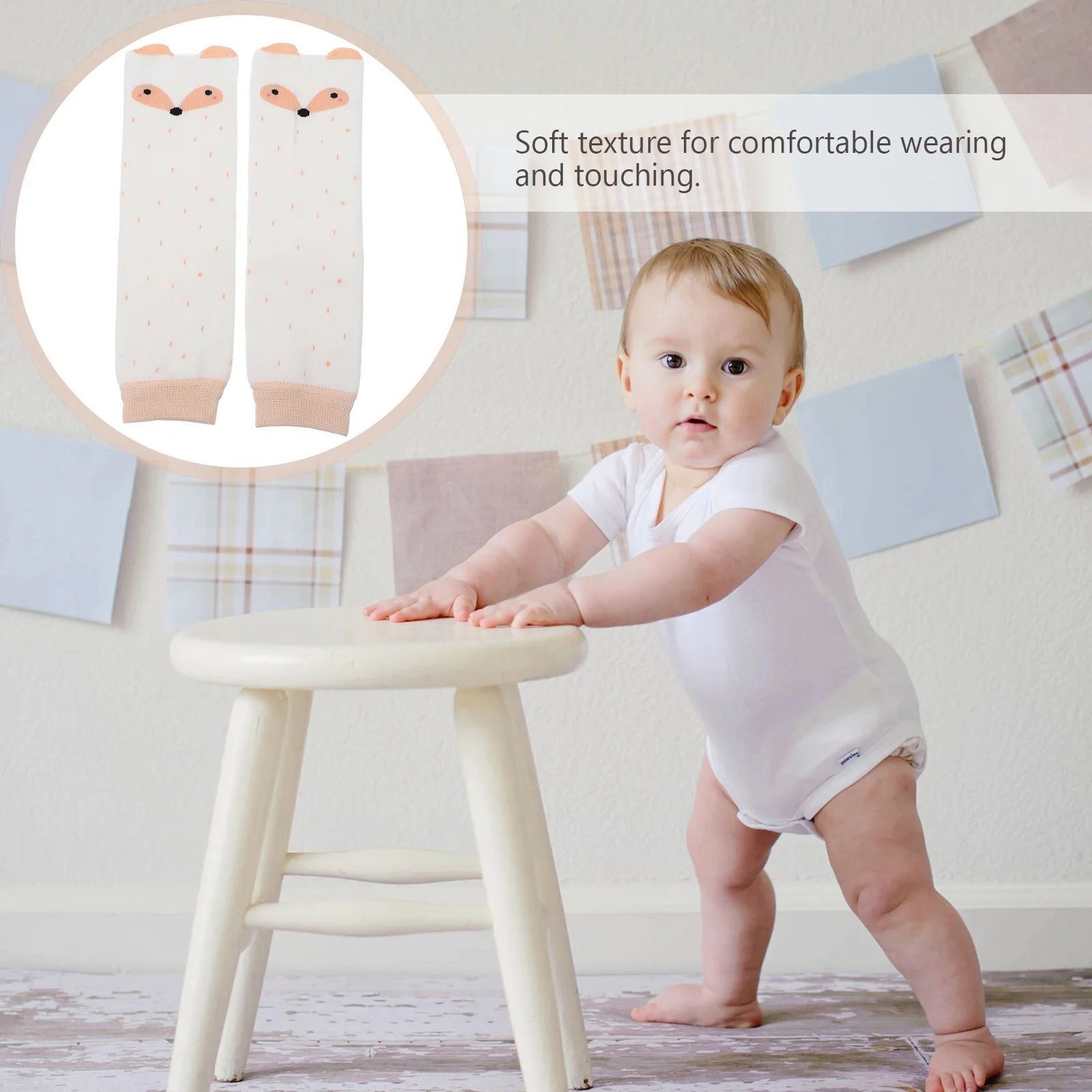 

Infant Knee Protector Thick Warmer Fox Style Toddler Baby Leg Warmer Cotton Winter Baby Protector Crawling Knee Pads