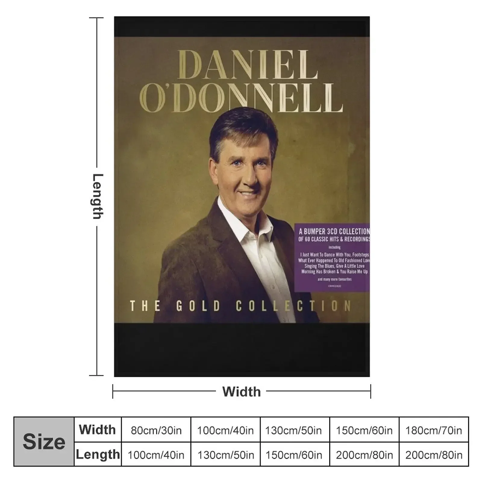 Daniel O'Donnell Gold Collection Throw Blanket Soft Plaid Warm Blankets