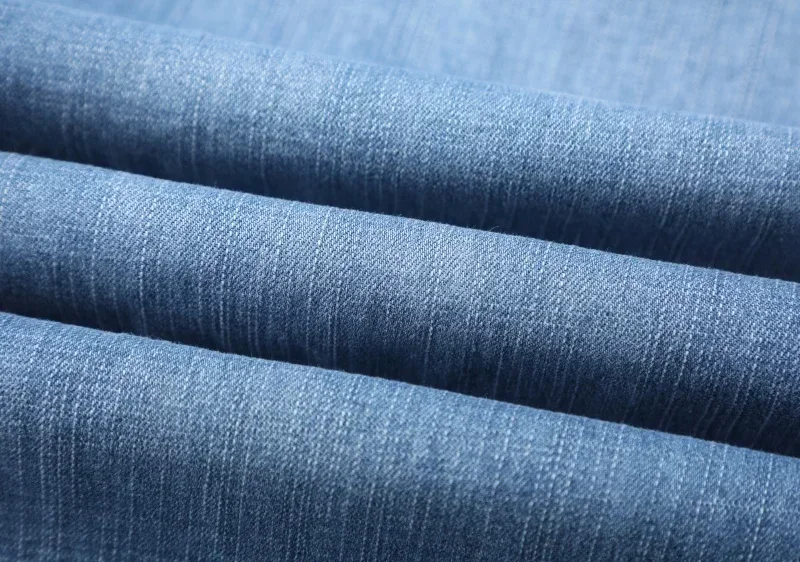 2026 Summer Brand Clothing Men's Straight Loose Lightweight Jeans Classic Badge Business Casual Thin Cotton Stretch Pants