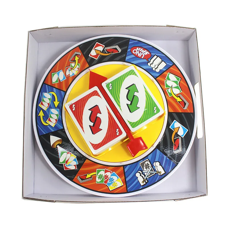 UNO Games SPIN Card Board Game Family Funny Entertainment Poker Playing Cards Toys for Children Birthday Halloween Gifts