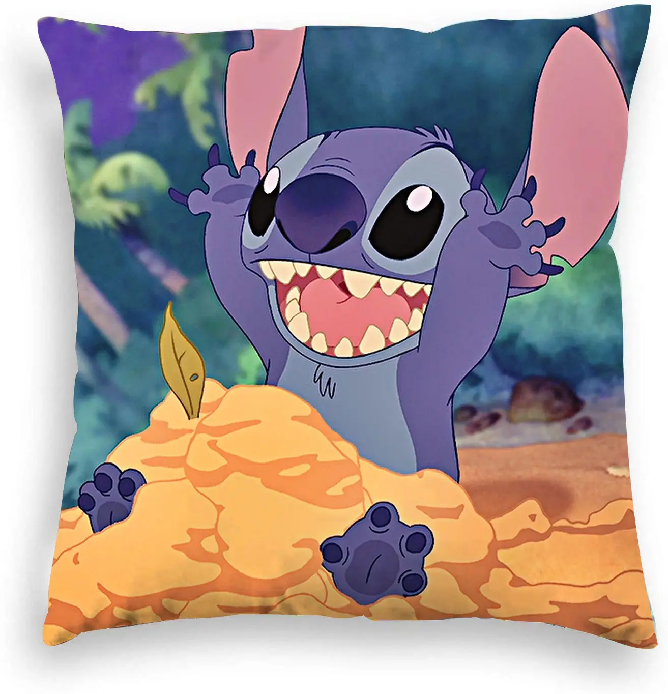 Disney Stitch 45x45cm  Cushion Cover Plush Toys  Pillowcase Anime Kawaii Pillow Cases Home Decoration  birthday gifts