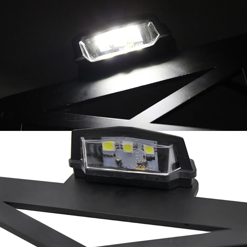 Motorcycle Rear License Plate Holder Bracket With Led Light For Harley Chopper Bobber