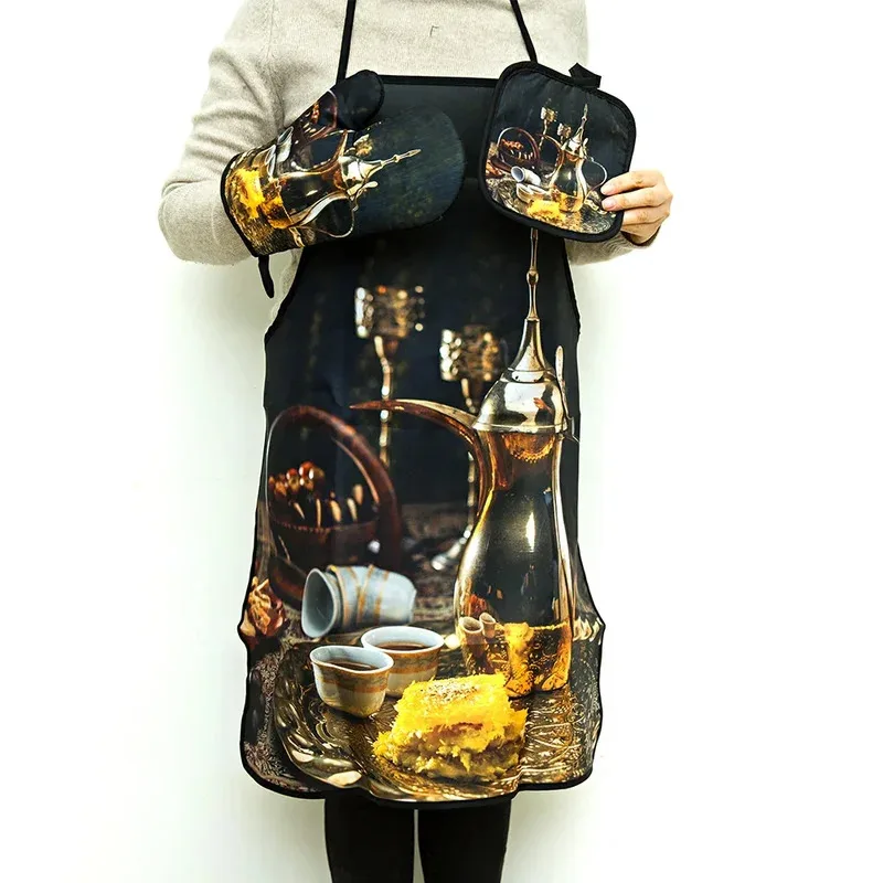 رمضان مبارك الطبخ الخبز المئزر وعاء حامل فرن قفاز عيد الفطر مسلم الإسلامي كريم سوهور إفطار المطبخ الديكور هدية #6