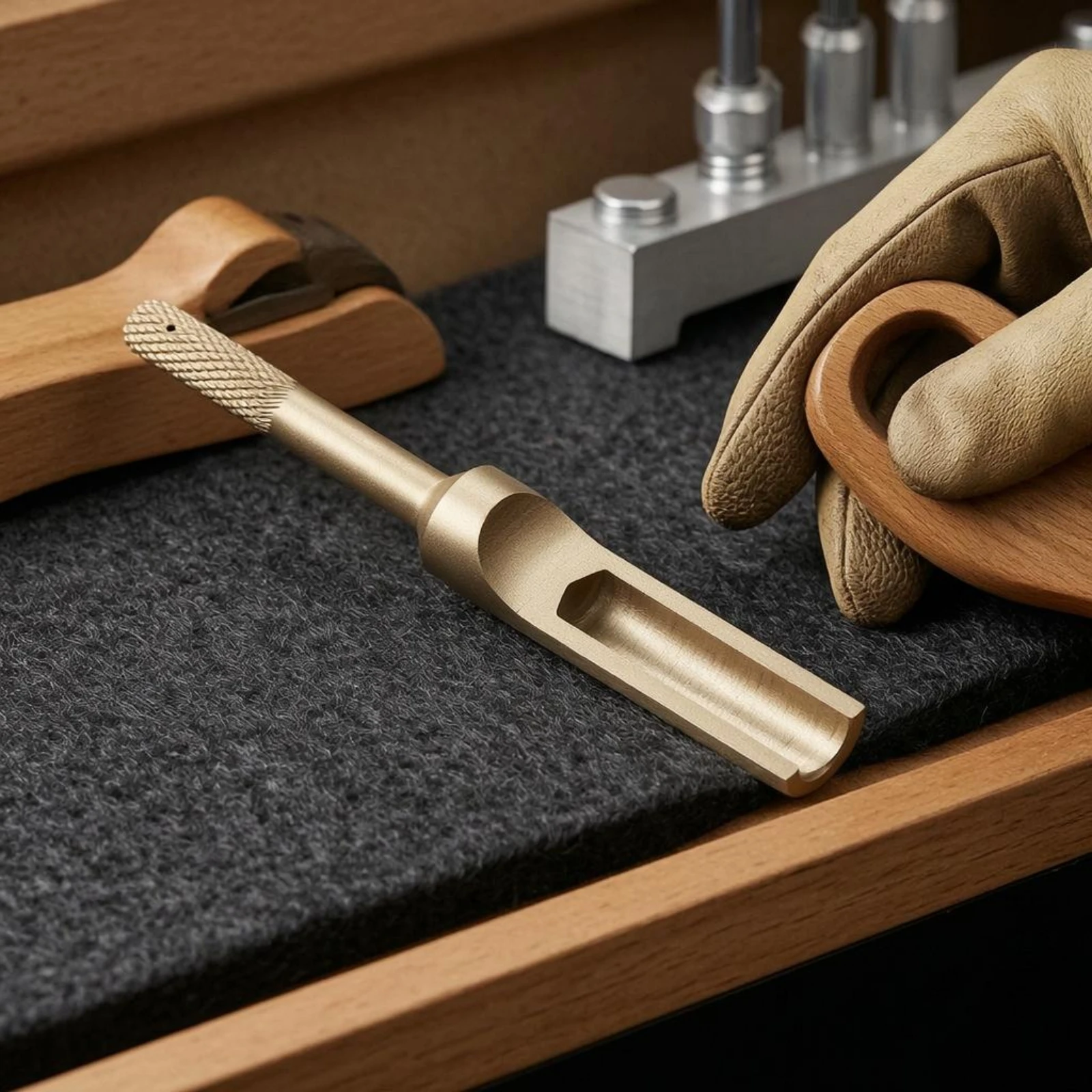 Piano Pin Punch Machined Bridge Pin Punch Piano Removal Tool Knurled Grip String Loop Tool Smooth Shaft