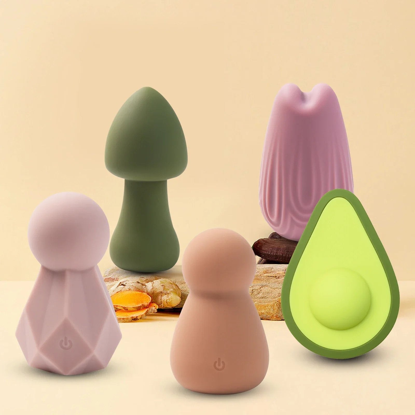 Wosilicone Avocado Shaped Clitoris Vibrator Quick Orgasm Women Masturbation Massager Clit Nipple Stimulation Sex Toys for Woman