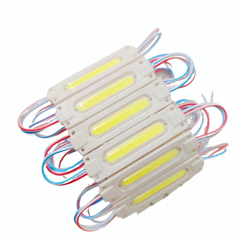 20pcs 12V COB LED Lights with Tape Adhesive 2W Waterproof Storefront Window Light for Business Store Advertising Signs