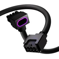 Cable de extensión de CPU de 8 pines, cable de PC ARGB con 5 V 3 pines, 18 AWG 90 °   Diseño en ángulo recto para limpieza de PC, conector macho a hembra