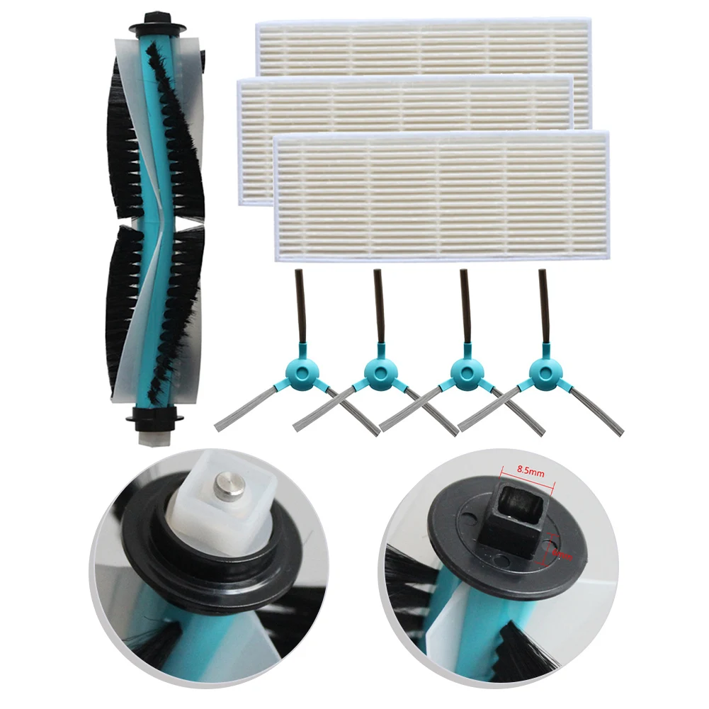 1 مجموعة قطع الغيار الجانب الرئيسي فرشاة مجموعة مرشح ل Con-ga 1290/1390/1490 Y 1590 مكنسة كهربائية مكنسة جزء اللوازم المنزلية