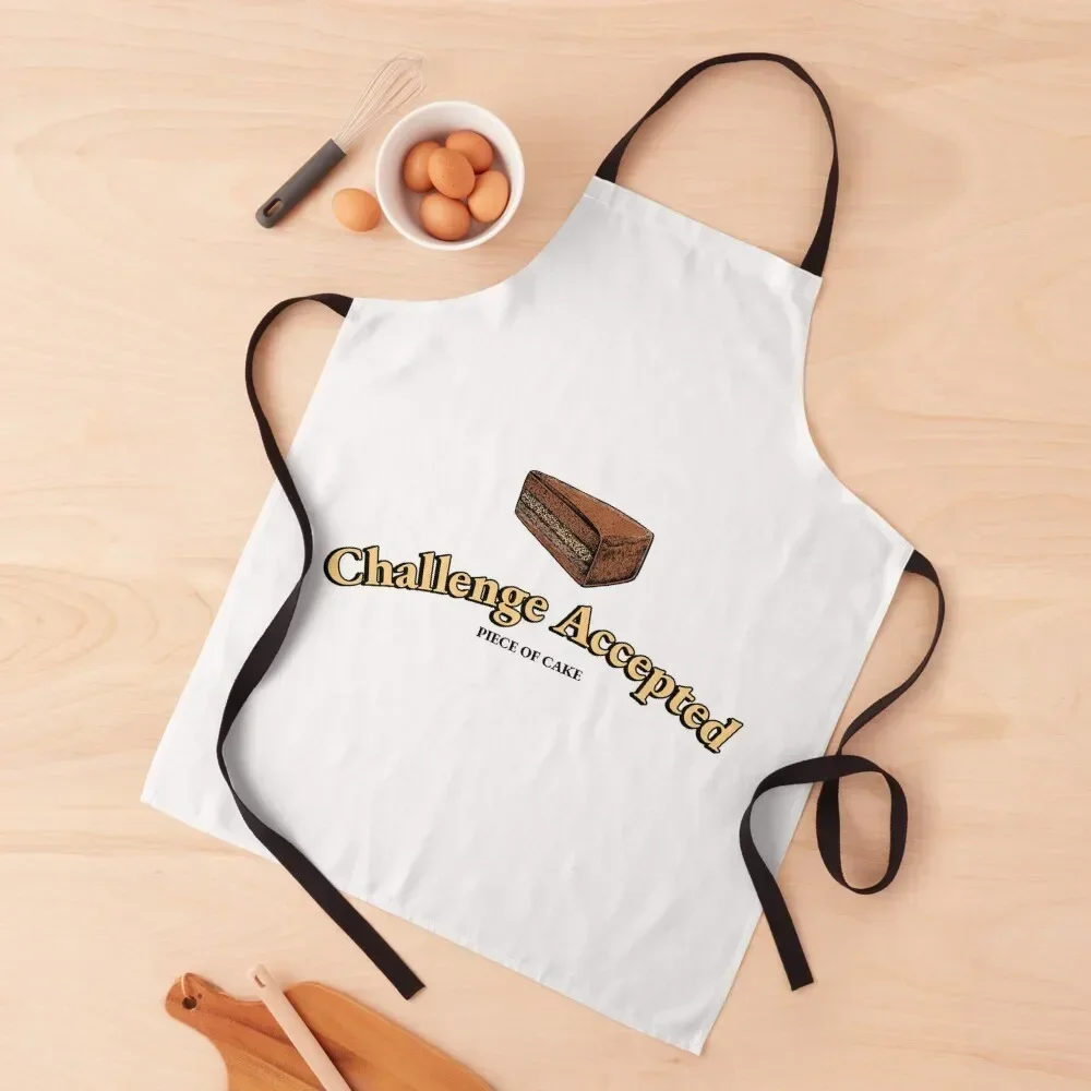 Challenge piece of cake Apron Women Kitchen'S For Men work ladies Things For Kitchen Apron