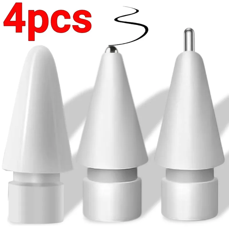 4/1PCS Noise Reduction Replacement Tablet Pen Nib Touchscreen Pen Tips for Apple Pencil 1st 2nd Generation Stylus Pen Nib