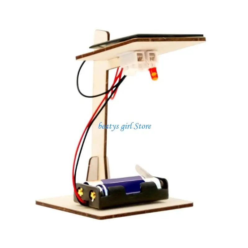 C7AB Classroom Demonstration Solar Lamp Model Kits for Students, DIY Desk Project with LED Lamp, Visible Solar Panel, Battery