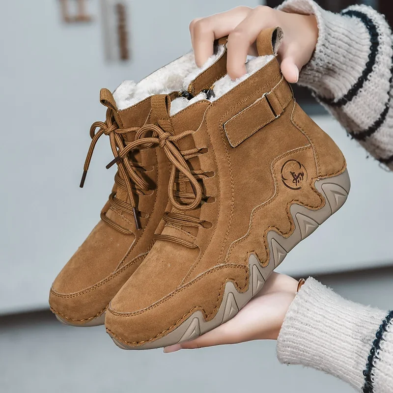 

High Quality Women Ankle Boots Designer Warm Women Snow Boots with Fur Non-slip High Top Work Shoes Cozy Cotton Boot Boots Botas