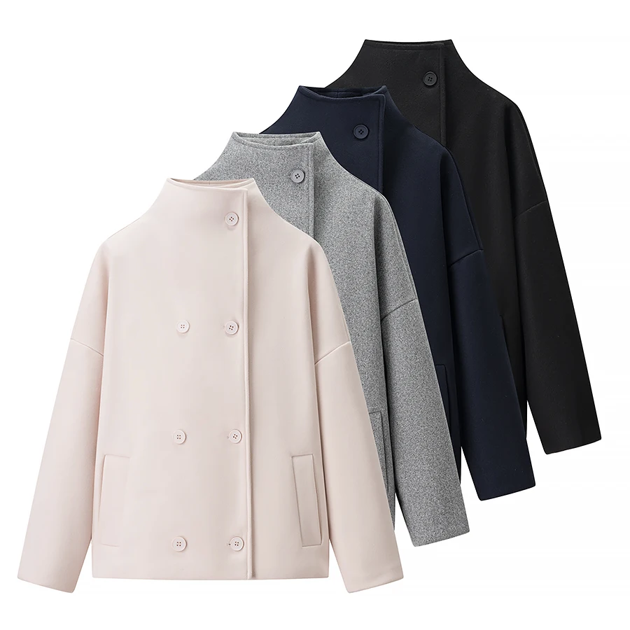 

2025 WOMAN Fashion European and American Style Autumn New Multicolor Double-breasted Long-sleeved Jacket Outerwear Mujer