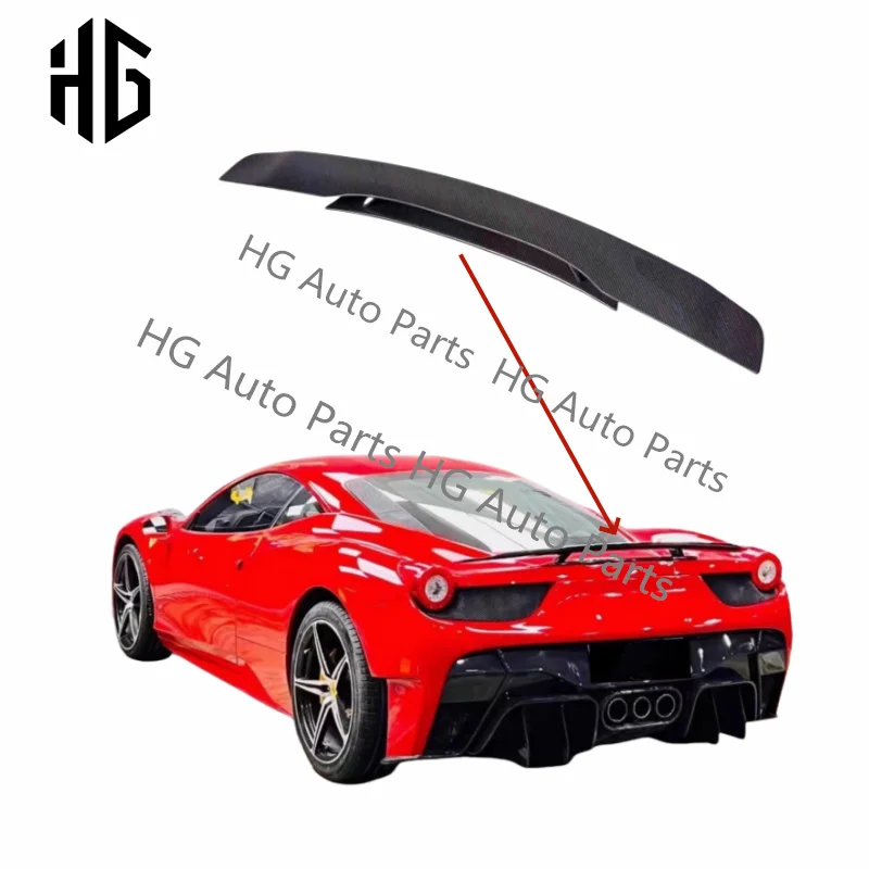 Automotive Exterior Accessories N Style Carbon Fiber Rear Ducktai Wing Spoiler For Ferrari 458 Car Parts