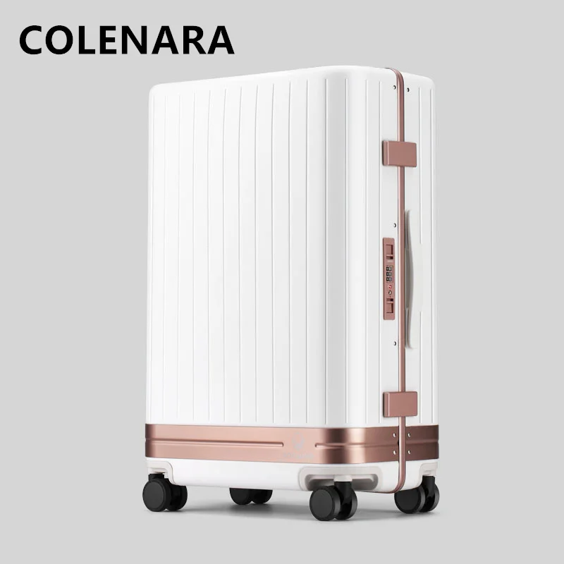 COLENARA-maleta de viaje con ruedas para hombre, Maleta de gran capacidad con marco de aluminio, 20, 24 y 26 pulgadas