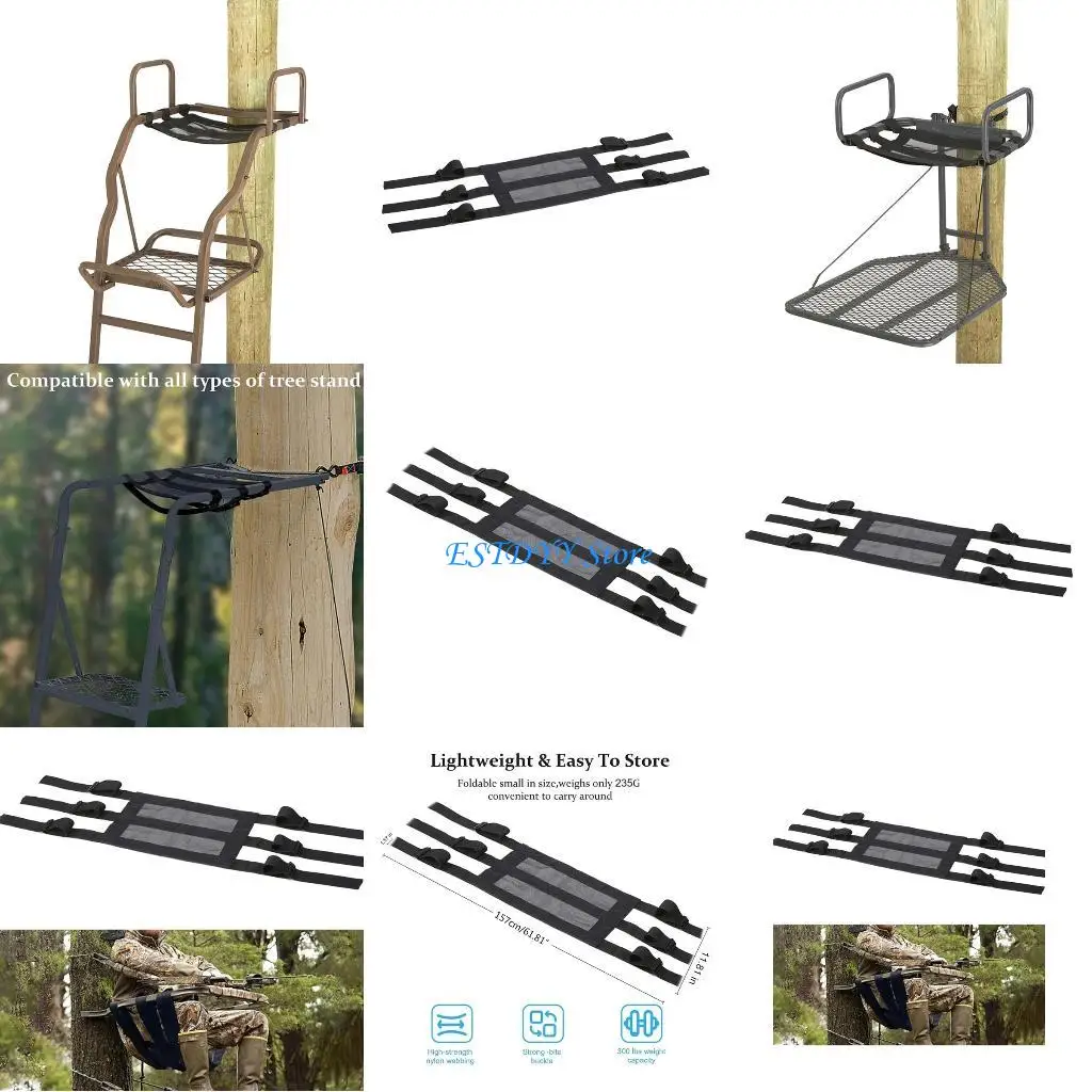 

G6DE Универсальное регулируемое сиденье на подставке для дерева, прочное дышащее подвесное сиденье, сменное сиденье с подставкой