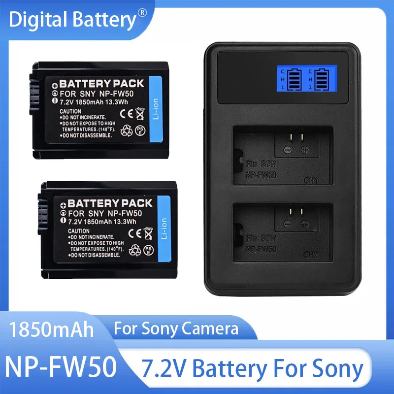 Akumulator litowo-jonowy NP-FW50 1850mAh do Sony Alpha A6500 A6300 A6000 A5000 NEX-3 A7R A7S NEX-7 NEX-5R