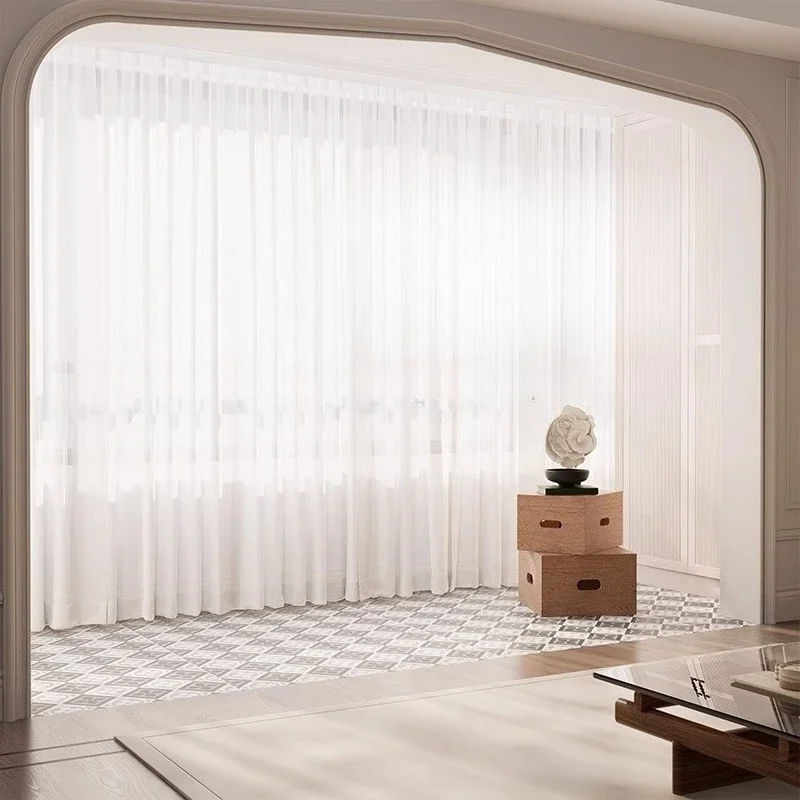 Window screen, sand curtain, opaque to light, white yarn, living room, balcony, sunscreen, blackout curtain, gauze curtain