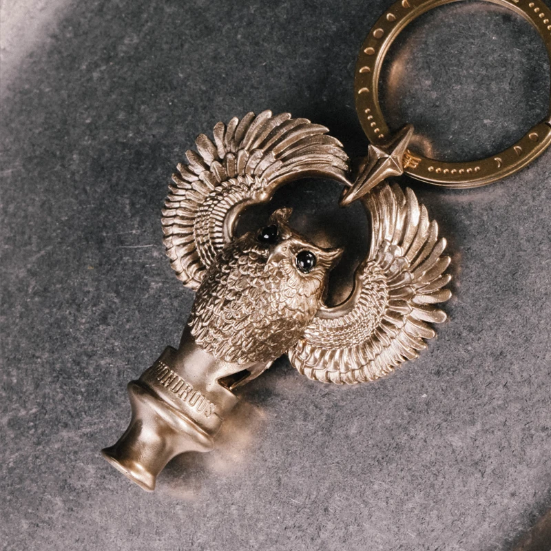 أداة سلسلة المفاتيح المحمولة EDC الرجعية البومة صافرة #4