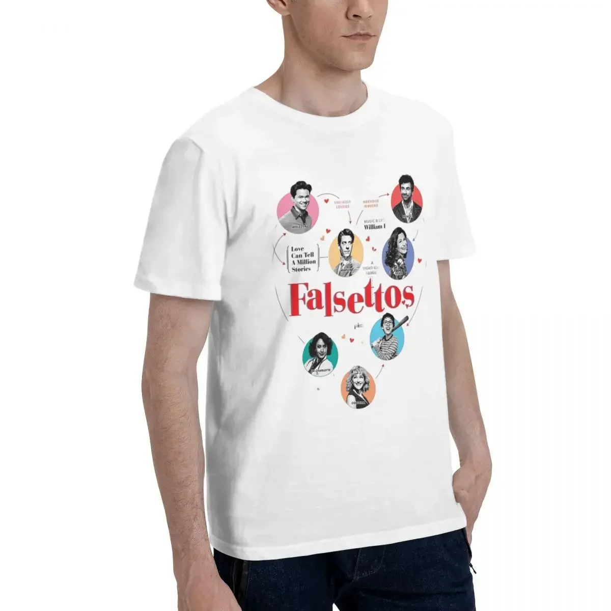 Falsettos 2016 Poster 100% Cotton T-shirt Men's Oversized T Shirts Men Round Neck Short Sleeve S-6XL