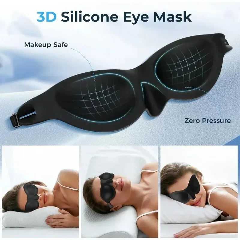 

1PCS For Sleep Burutta Moisture Chamber Glasses for Dry Eyes Soft Silicone Sleep Goggles Eye Mask