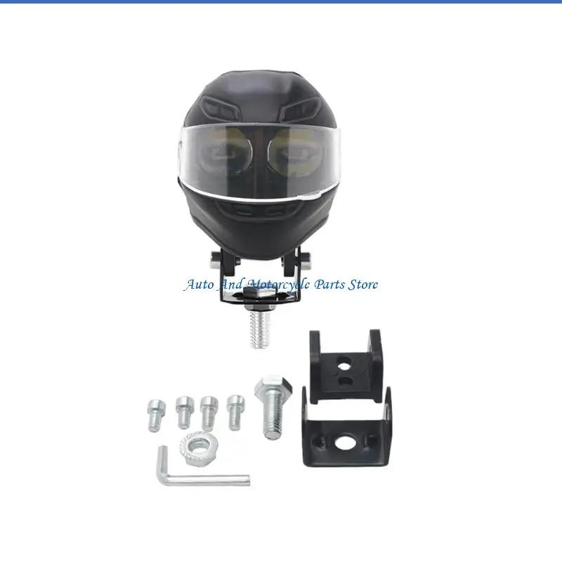 P9FD Double Beam Light for Outdoor Activity Motorcycle Electric Vehicle Helmet Shaped LED Headlight