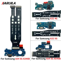 USB Charging Port Charger Board Flex Cable For Samsung A24 A32 A24 4G A52 A22 5G A72 Dock Plug Connector With Microphone