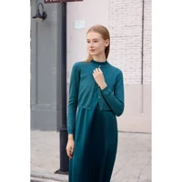 AP Women 2026 Autumn and Winter Modal Shirt and O Neck Acetate Satin Maxi Dress Lurex Cardigan High Quality Lady Clothing - Image 4
