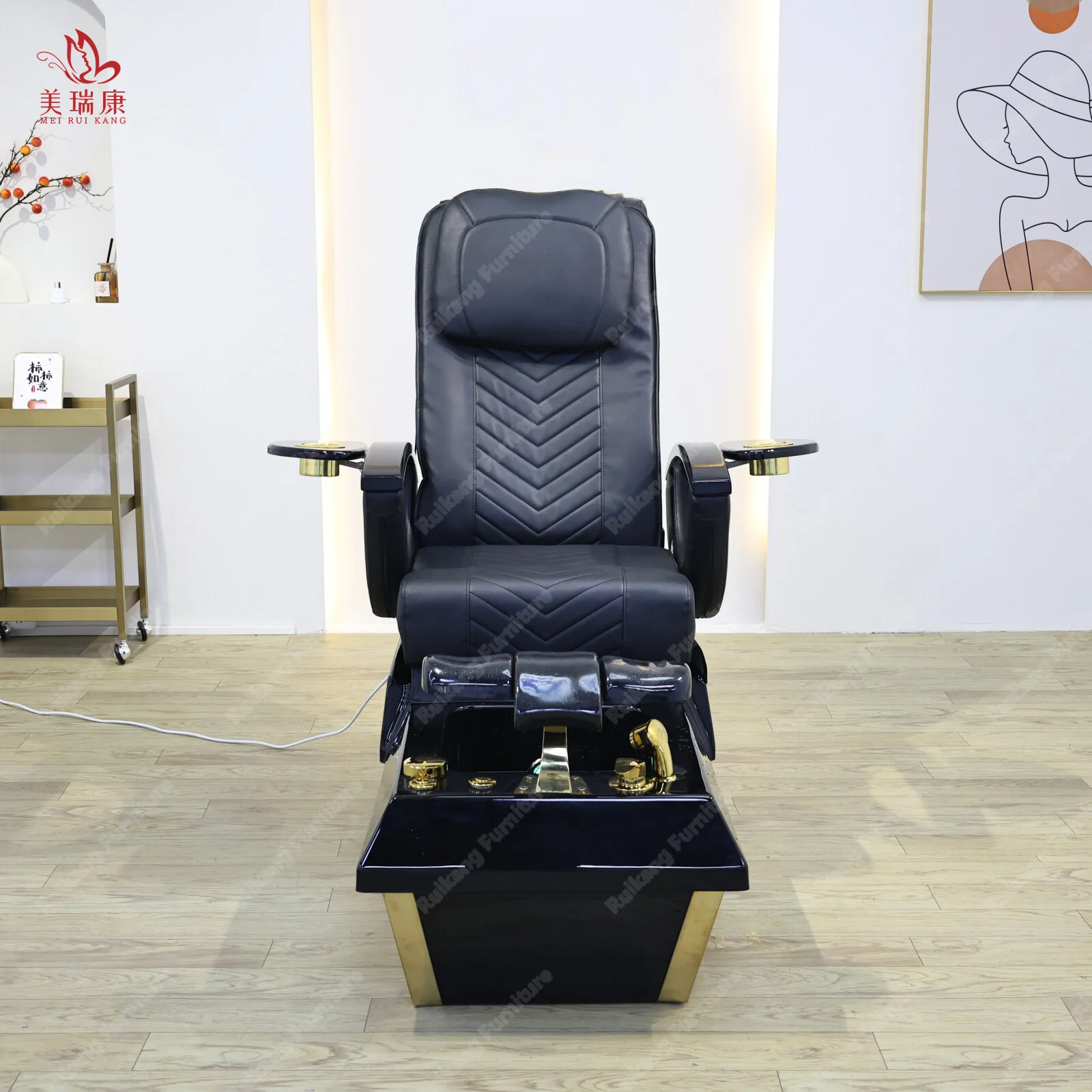 Luxury Modern Nail Salon Throne Professional High Back Foot Spa Massage Manicure Pedicure Chairs