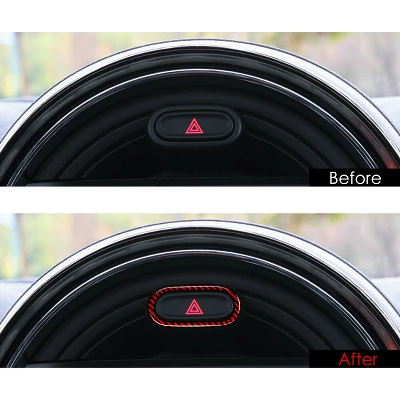 Красное углеродное волокно, интерьер Предупреждение, Обложка для MINI Cooper F55 F56 Countryman F60