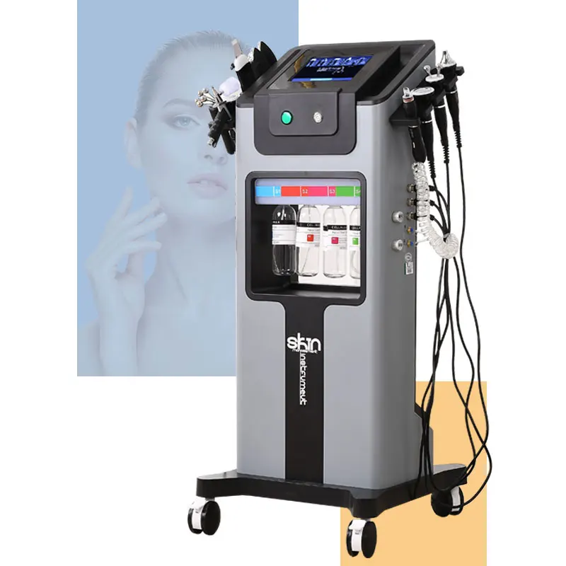 10 في 1 آلة هيدرو الأكسجين المائي شد الوجه التنظيف العميق جلدي آلة تقشير أكوا تجديد الجلد فقاعة صغيرة #4