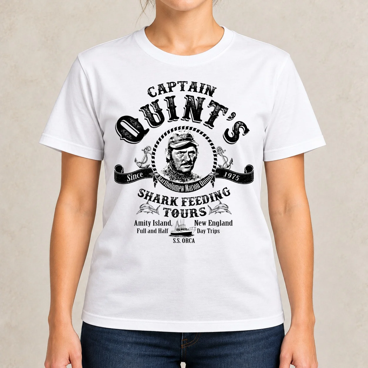 Quints Shark Feeding Tours Women T-Shirt customs cute tops sweat t shirt for Women