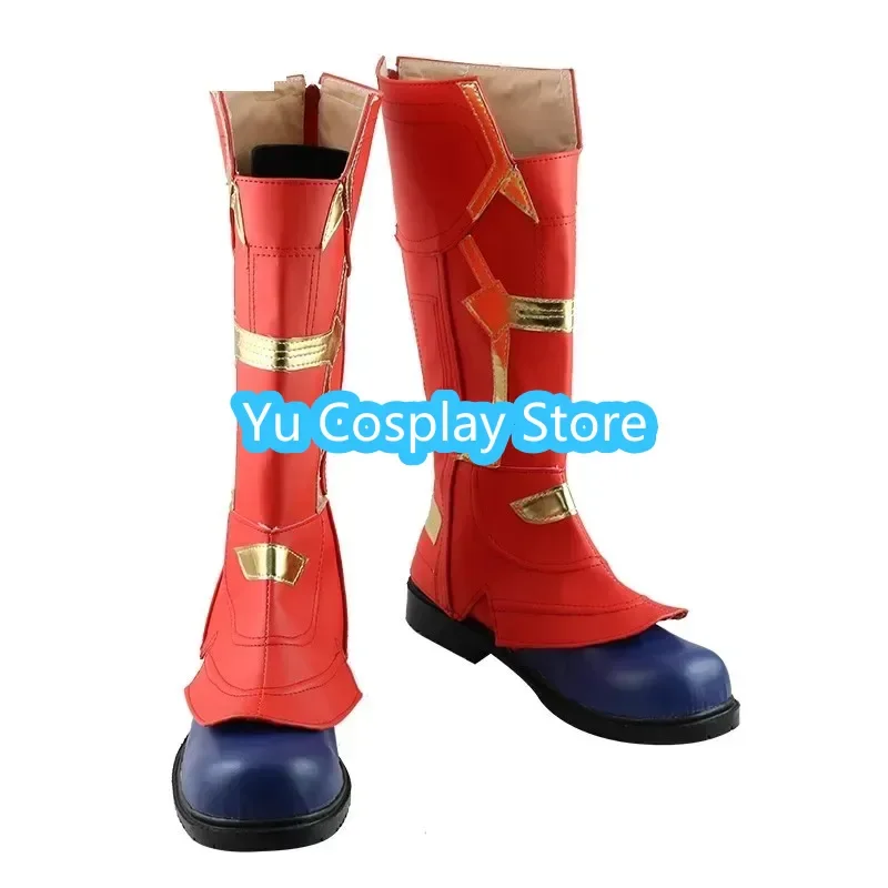 Carol Cosplay Schoenen Pu Lederen Schoenen Halloween Carnaval Laarzen Captain Cosplay Prop Op Maat Gemaakt