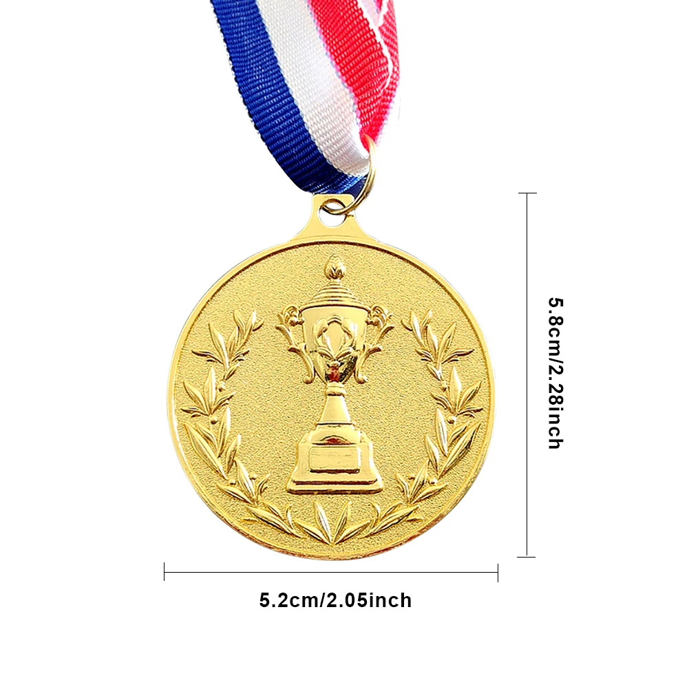 5.2cm Gold/Silver/Bronze Medal Award Medals with Neck Ribbon Sports Rewards Metal Winner Medals for Competitions Party Race - view 6