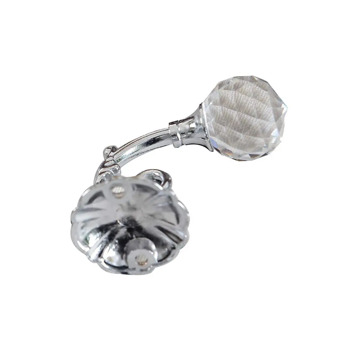 2 قطعة خمر كريستال الكرة الستار السنانير فضي رمادي الثقيلة إكسسوارات ديكور منزلي شماعة للمنشفة #2