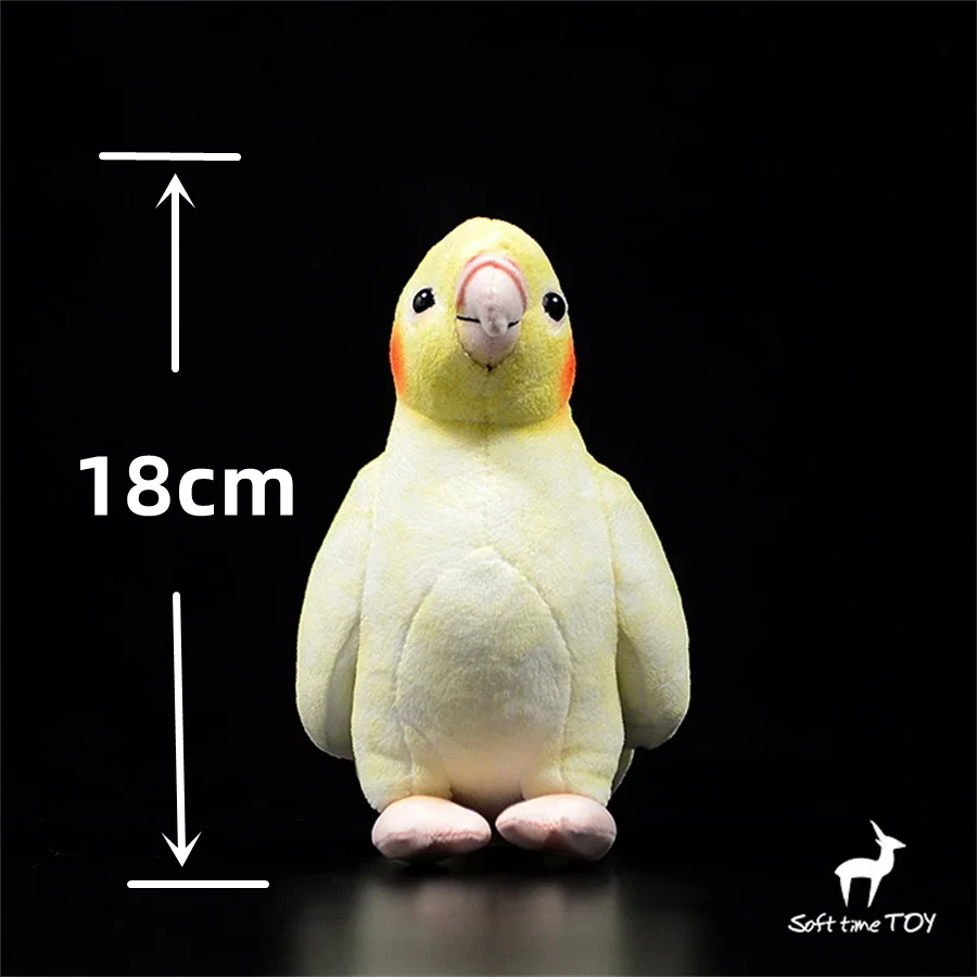 Cockatiel Parrot High Fidelity Anime Cute Plushie Budgie Bird Plush Toys Lifelike Animals Simulation Stuffed Doll Kawai Toy Gift