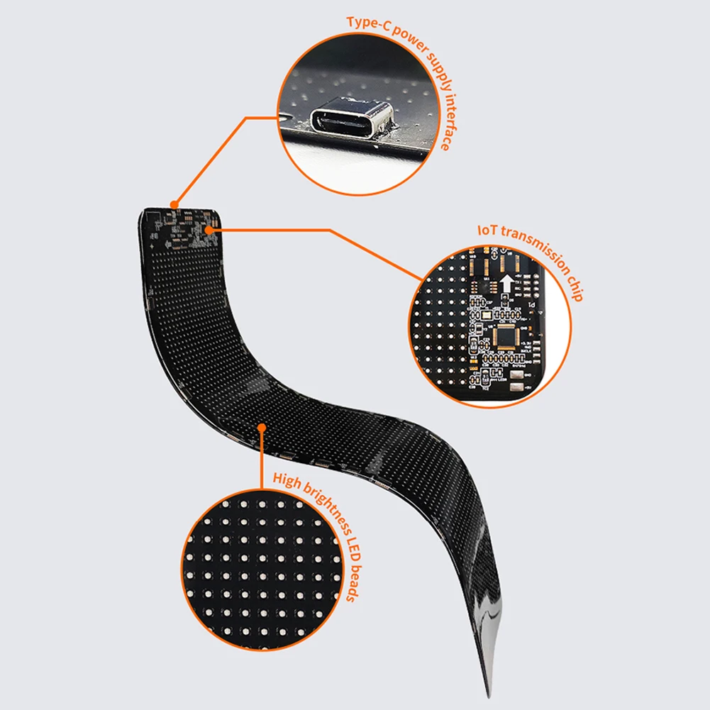 Devil Eyes LED-Panel-Licht, DIY programmierbare LED-Matrix-Pixel-Panel, Nachtlicht, Demon Eyes, flexibles LED-Panel für LKWs