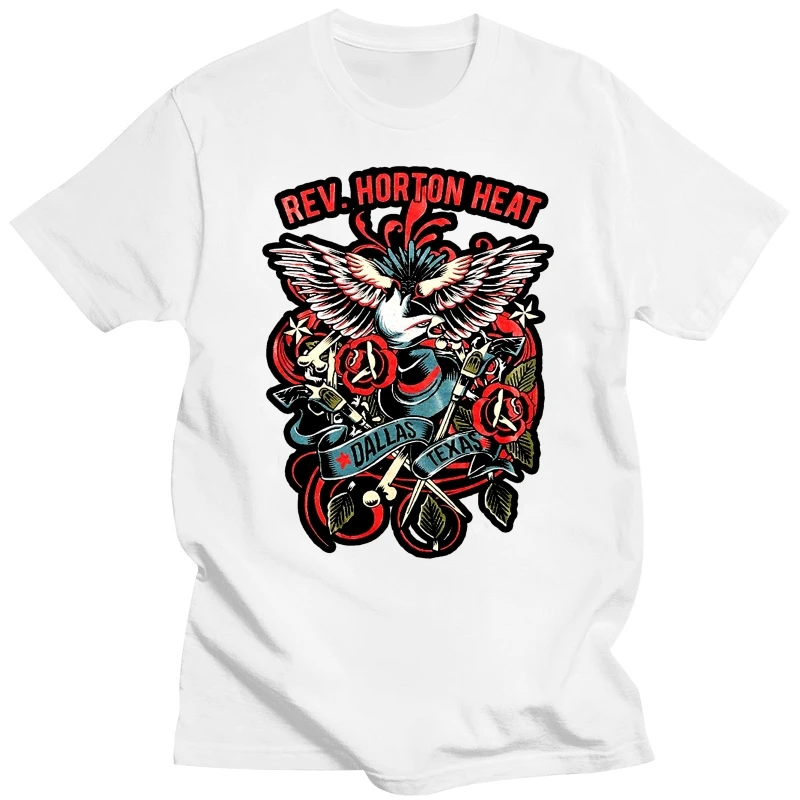 Reverend Horton Heat Men's Eagle Americana T-shirt Black Printed T Shirt Men Cotton T-Shirt New Style Cute Tatoo Lover T-Shirt