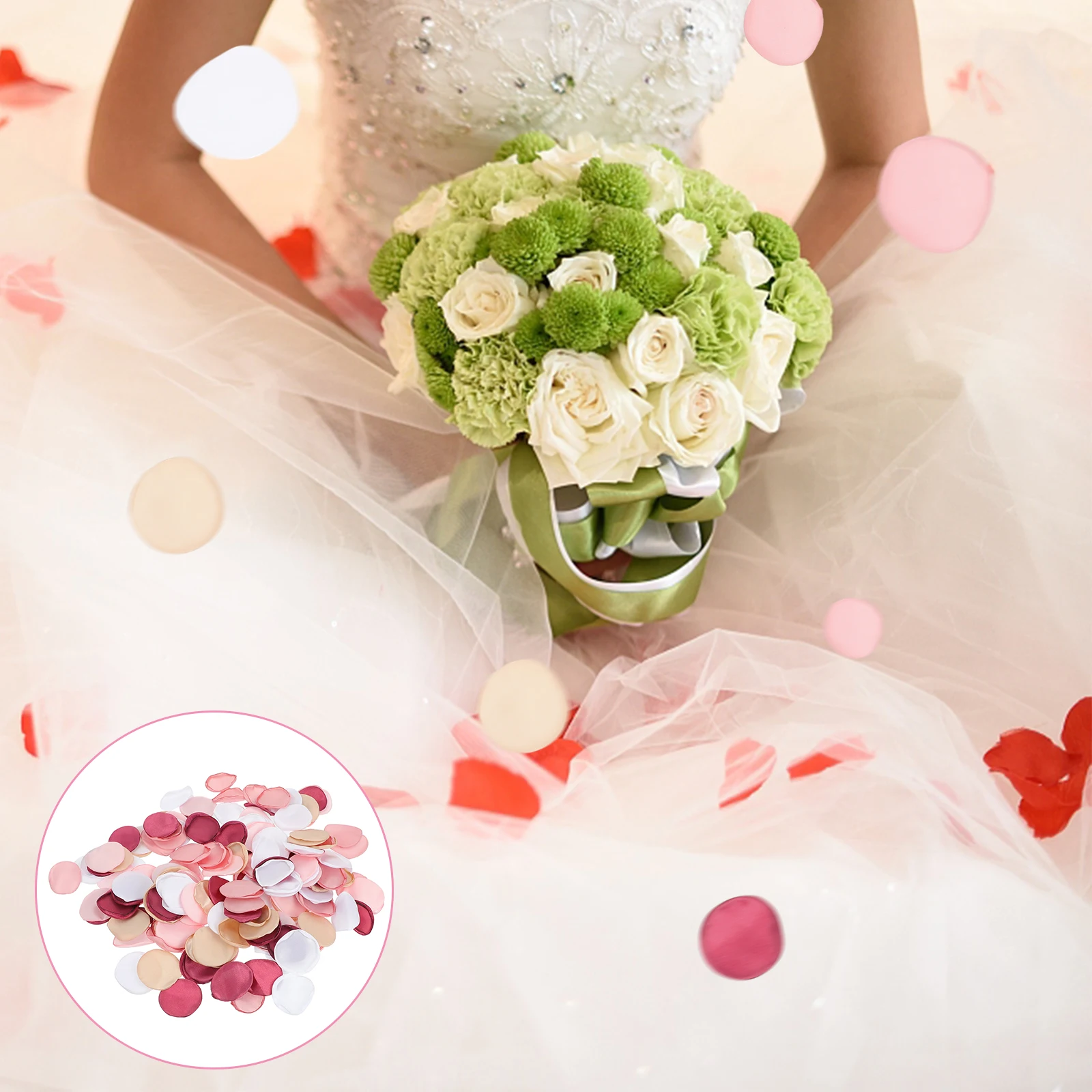 

200 Pcs Artificial Rose Petals Wedding Decoration Romantic Valentine Flowers Fake Party Bridal Confetti Scatter