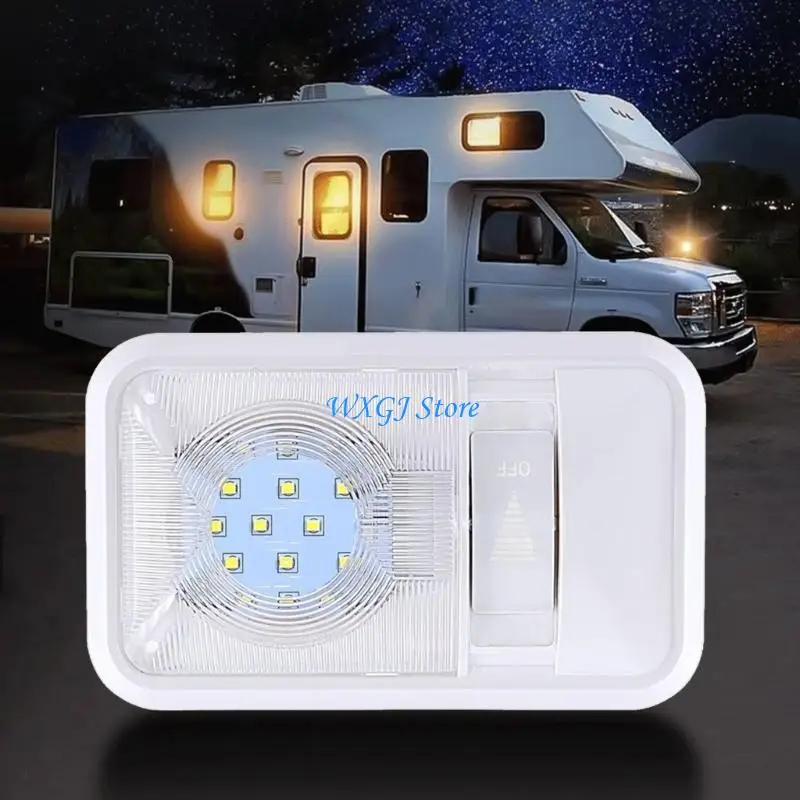 

37JE High-perormance Led RVs Ceiling Light Fixture 12V Interior Lighting with ON/Off Switch Quick Fixing Durable