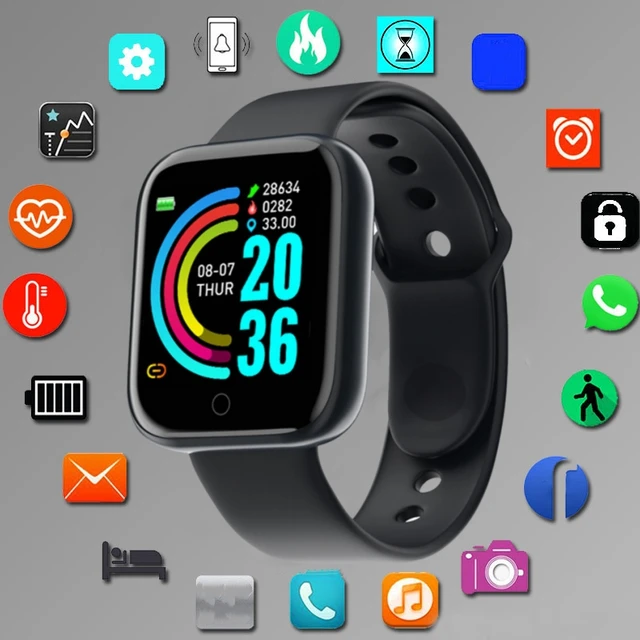 Inteligentny zegarek dla mężczyzn Kobiety Tryb sportowy Sterowanie muzyką Odległość kalorii Fitness Inteligentna opaska Wiadomość Przypomnij Inteligentna bransoletka Android IOS