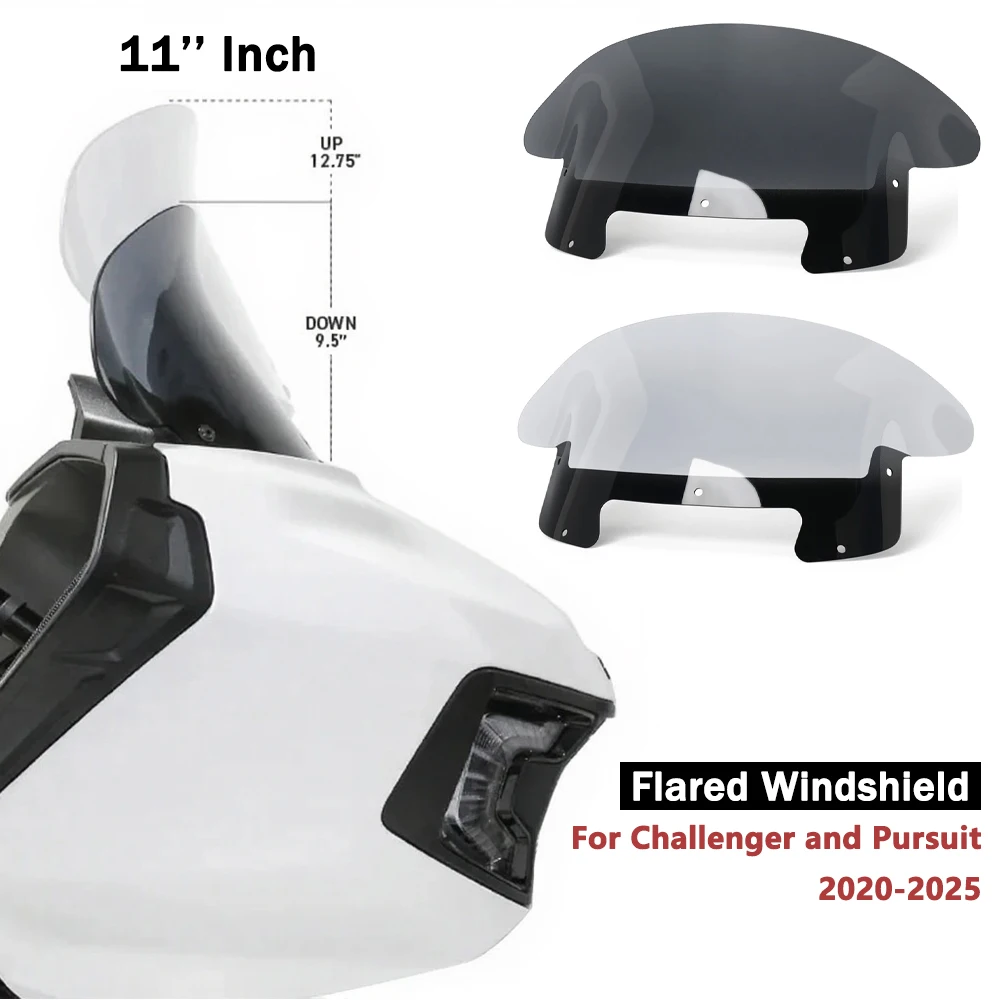 

Motorcycle 11" inch Front Wind Deflector Spoiler For Indian Pursuit Challenger Models 2020-2025 2024 2023 Air Deflector