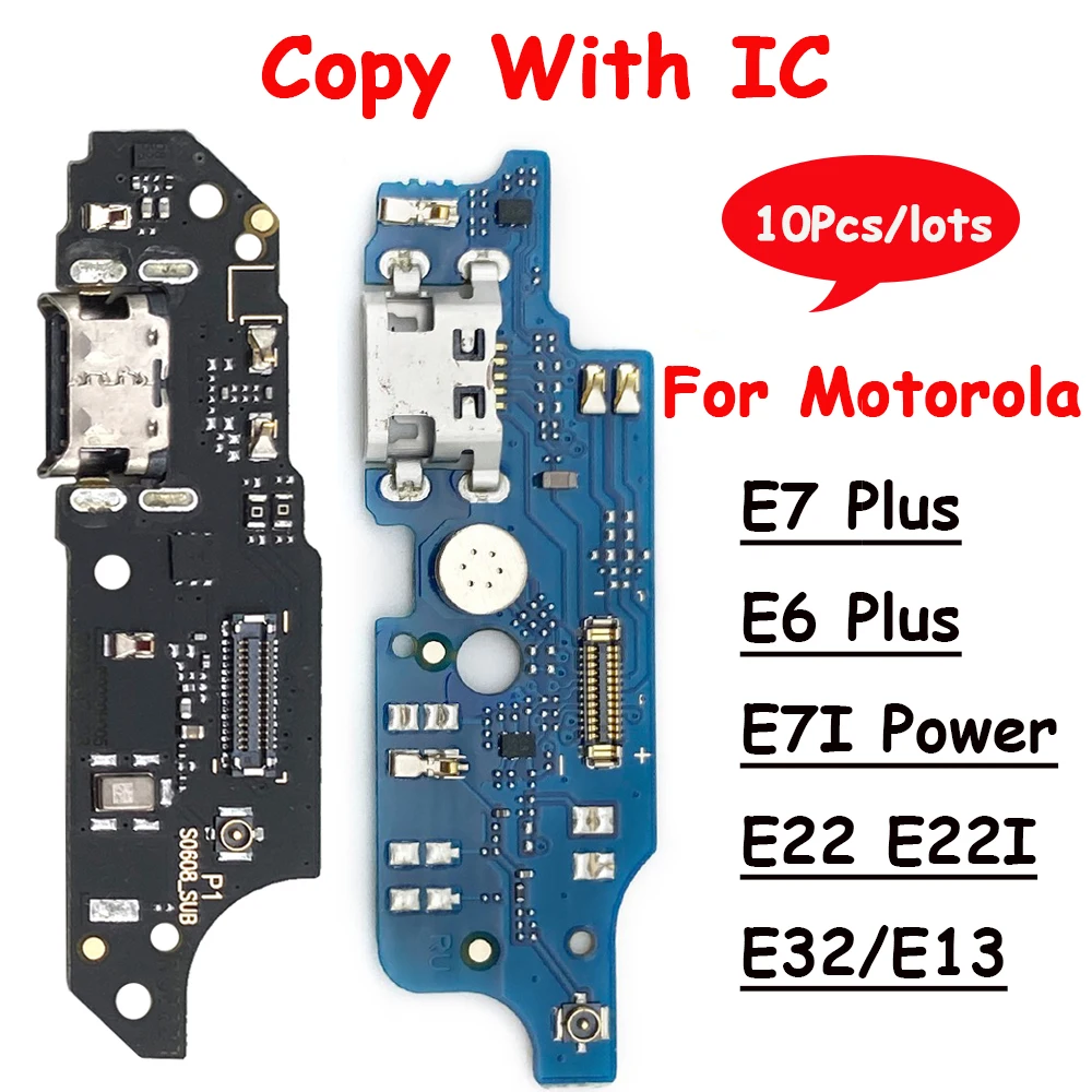 

10Pcs，Tested For Moto E6 E7 Plus E5 E6 Play Go E6s E7 Power E30 USB Charging Port Dock Charger Plug Connector Board Flex Cable