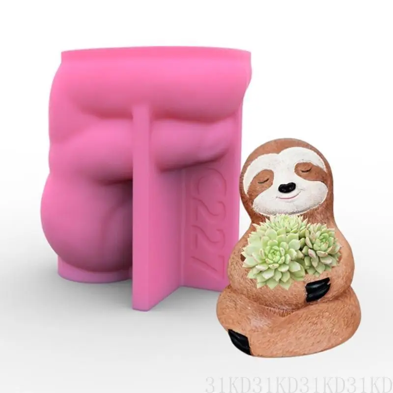 

31KD Animal Silicone Flower Pot Mold Concrete Candlestick Silicone Holder Mold Planter Cement Clay Mold