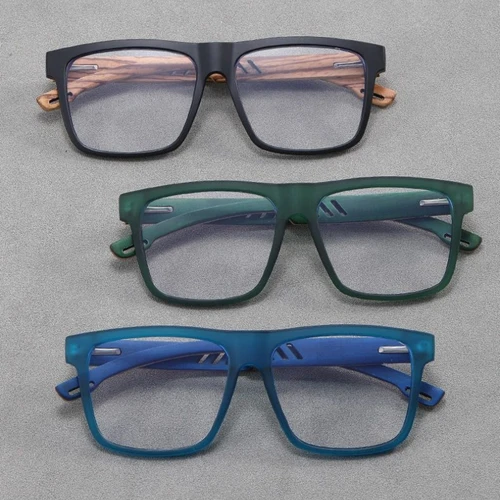 Imagen 2 del producto SZTZX Gafas graduadas para viajeros a la moda, gafas de lectura cuadradas Retro para hombres y mujeres, gafas fotocromáticas antiluz azul