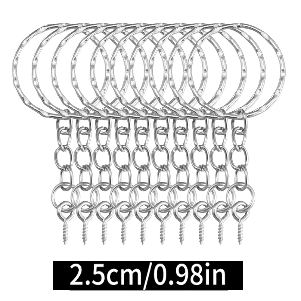 Metall-Schlüsselanhänger mit geteilten Ringen, Gliederkette, Schlüsselanhänger, Schlüsselanhänger, Halter, Ringe, DIY-Schlüsselanhänger, Schlüsselanhänger, Zubehör, Werkzeuge