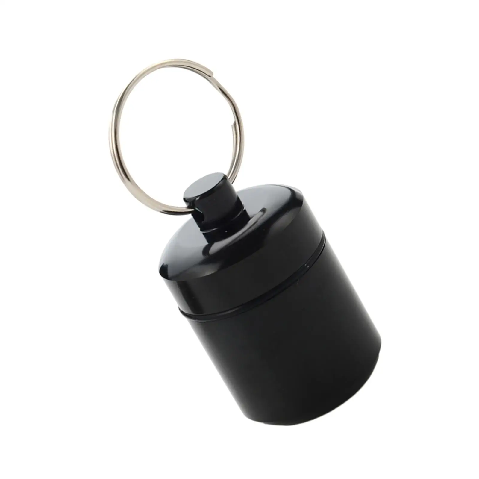 Keychain Earplug Holder Aluminum Pill Case Box Portable Waterproof Container for Bike Ear Protection