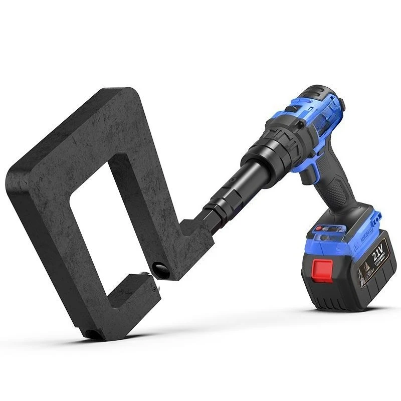 

Lithium battery punching gun 150 throat deep bottom surface is playing C-type channel steel hole knife bracket installation