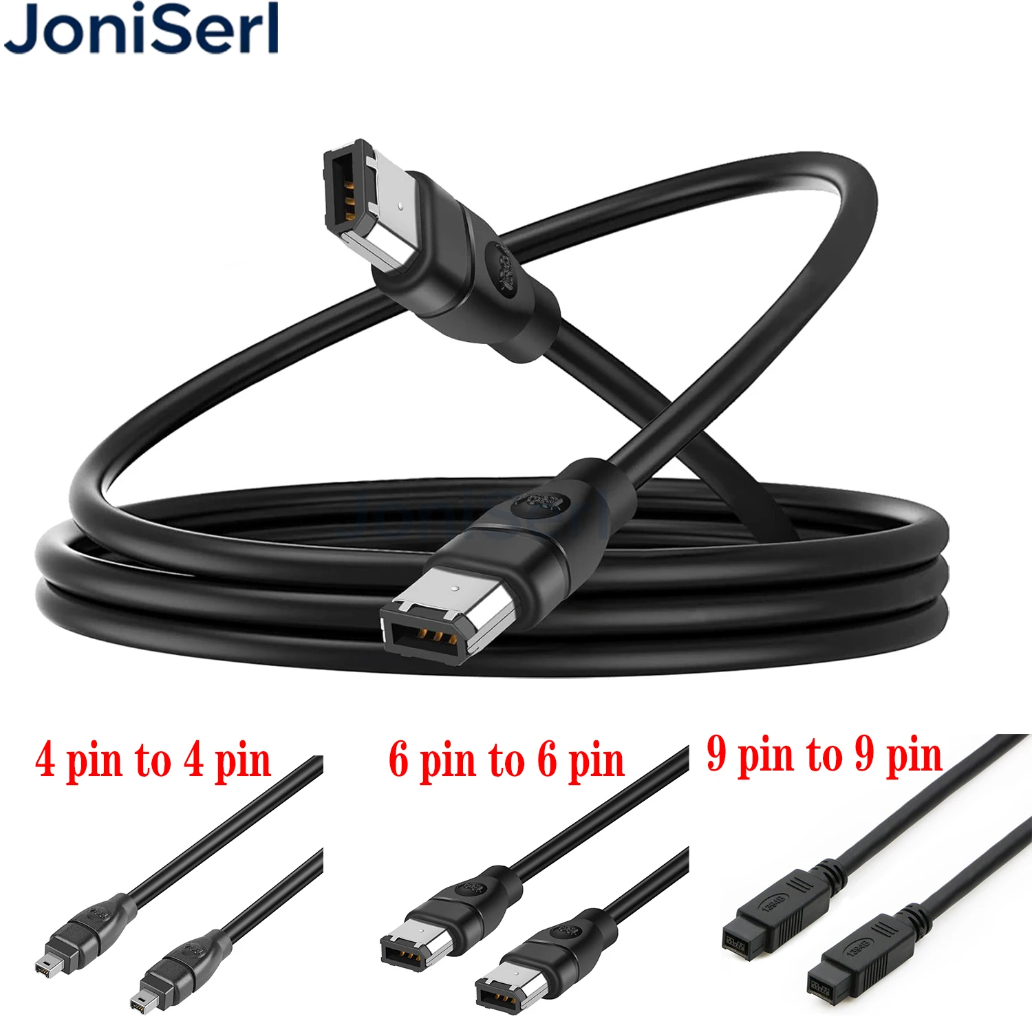 IEEE 1394 4 Pin 6 Pin 9 Pin Firewire Cable Firewire 400/800 iLink DV Cable for Computer Laptop to Industrial Camera Camcorder