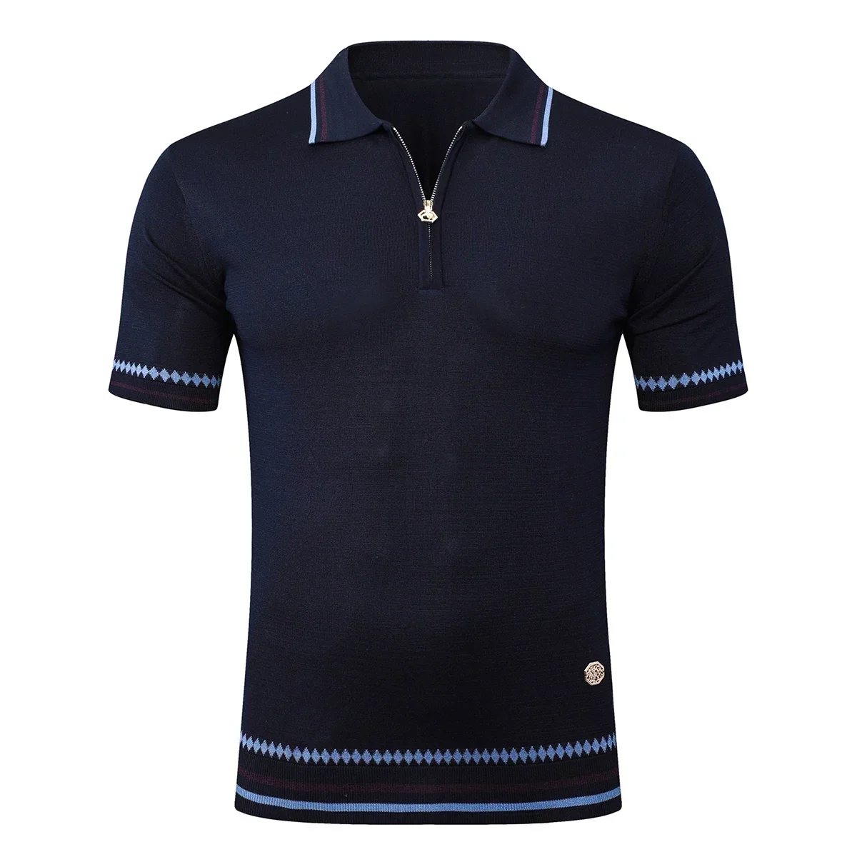 BILLIONAIRE SIJITONGDA Polo Shirt Silk Men 2025 New Business Embroidery Elastic Short Sleeve Thin Casual Breathable Big M-5XL